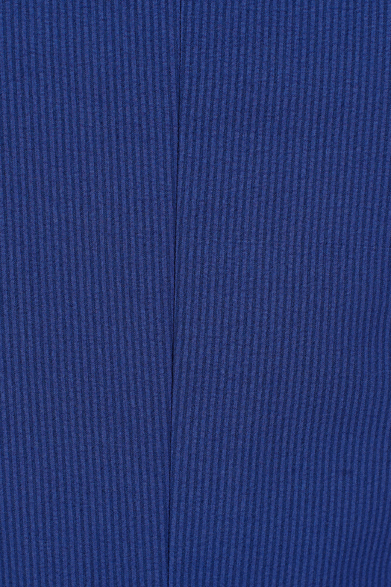 Mens 2 Button Jacket + Pants Summer Seersucker Suit in Indigo Blue