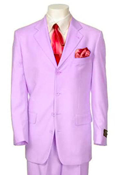 Mens 4 Button Polyester Fashion Suit in Lavender 1 902P-Lavender-38R  - from alligatorwarehouse.com