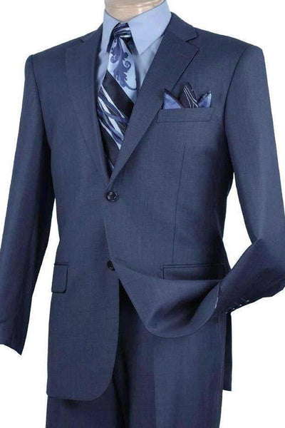 Mens 2 Button Modern Fit Texured Weave Suit in Blue 1 SO12LK-1_BLUE_36S  - from alligatorwarehouse.com