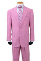 Mens 2 Button Polyester Fashion Suit in Pink