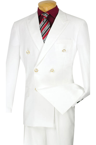 Mens Double Breasted Poplin Dress Blazer in White 9 SO1Z-DPP_WHITE_XS  - from alligatorwarehouse.com