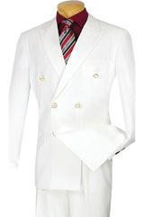 Mens Double Breasted Poplin Dress Blazer in White