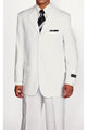 Mens 3 Button Polyester Fashion Suit in White