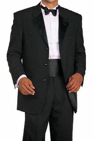 Mens Basic 3 Button Poly Tuxedo in Black 1 T802-Black-38R  - from alligatorwarehouse.com