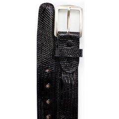 Mens Belvedere Lizard Skin Dress Belt in Grey