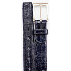 Mens Belvedere Eel Skin Belt in Royal