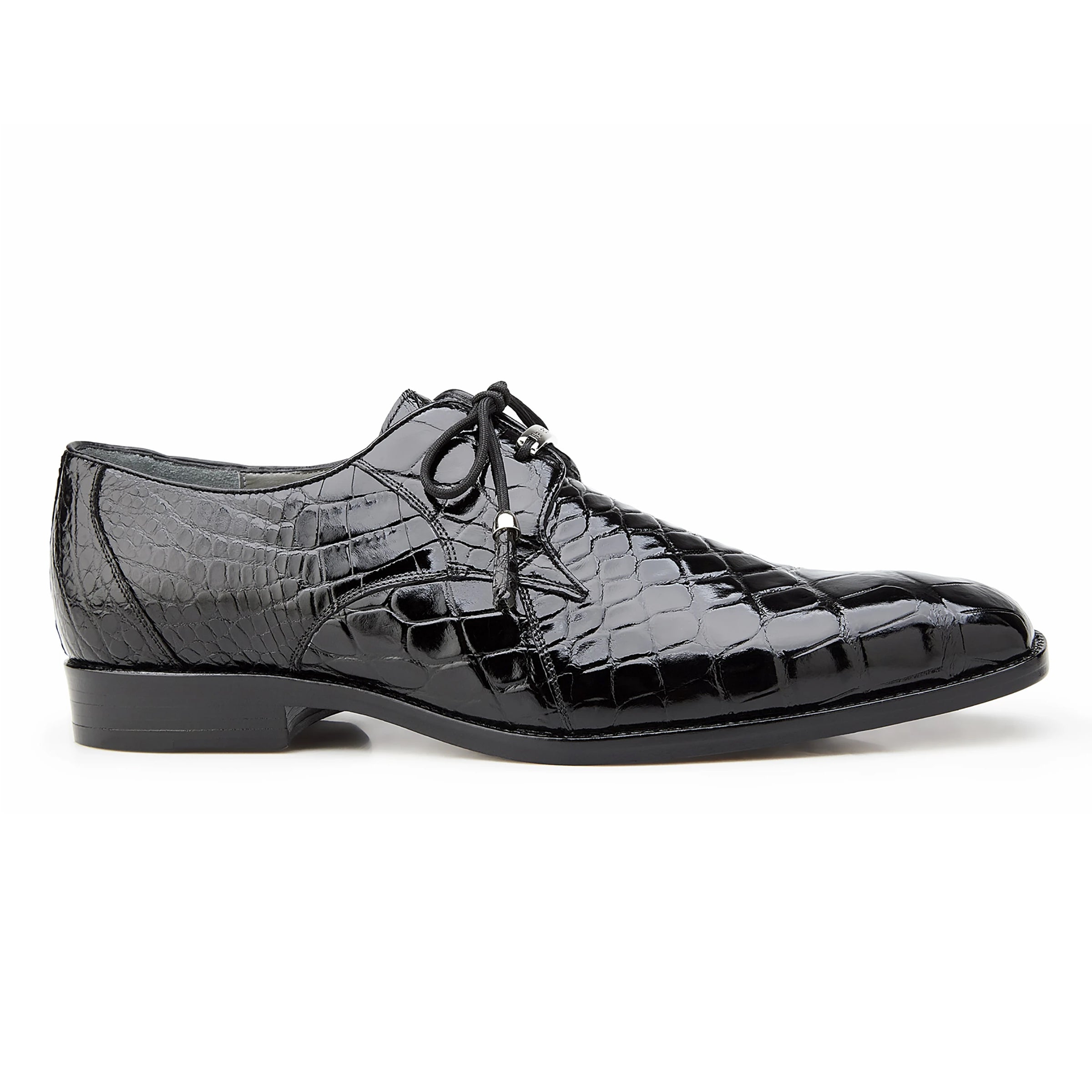 Mens Belvedere Lago Alligator Derby Dress Shoe in Grey