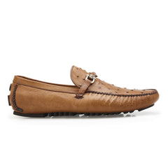 Mens Belvedere Omar Casual Drivers Loafer Shoe in Tan