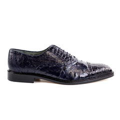 Mens Belvedere Onesto Ostrich & Caiman Crocodile Dress Shoe in Grey