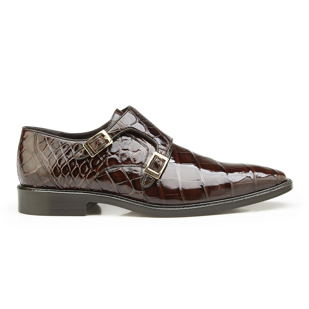 Men's Monk Alligator Leather Dress Shoes