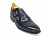 Mens Calfskin Double Buckle Monk Strap Dress Shoe in Cognac 5   - from alligatorwarehouse.com