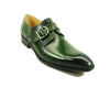 Mens Carrucci Classic Leather Fade Single D-Buckle Monk Strap Dress Shoe in Chestnut 4   - from alligatorwarehouse.com