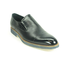 Mens Carrucci Leather Captoe Fade Slip On Dress Shoe in Cobalt Blue