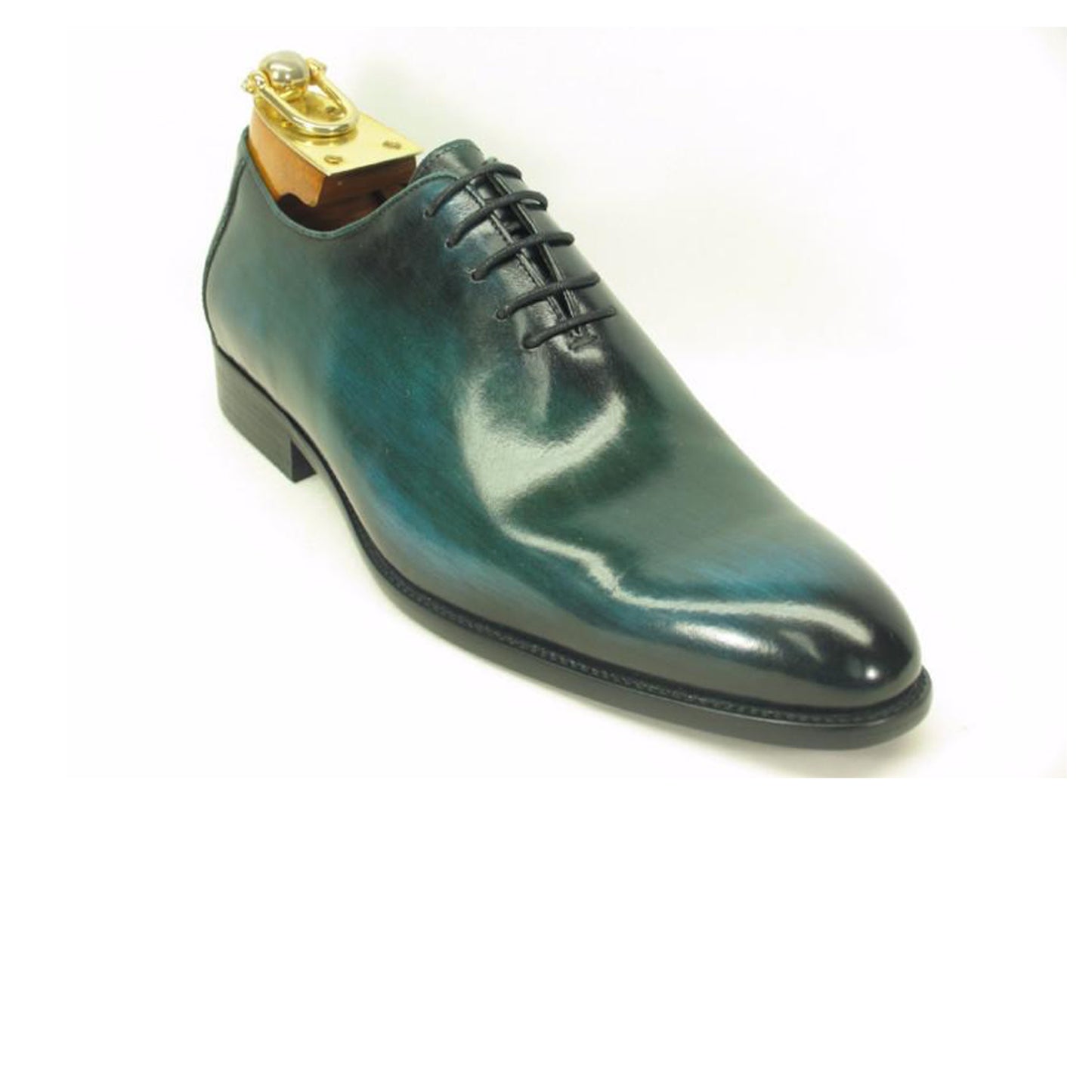 Mens Carrucci Hand Painted Oxford Lace Up Dress Shoe in Cobalt Blue