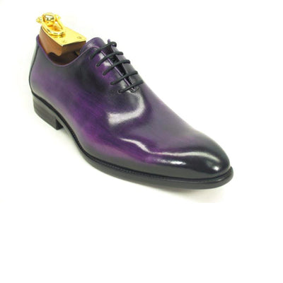 Mens Carrucci Hand Painted Oxford Lace Up Dress Shoe in Black 3   - from alligatorwarehouse.com