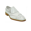 Mens Carrucci Burnished Leather Classic 1920's Wingtip Dress Shoe in Grey 6   - from alligatorwarehouse.com