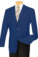 Mens 2 Button Poplin Dress Blazer in Navy