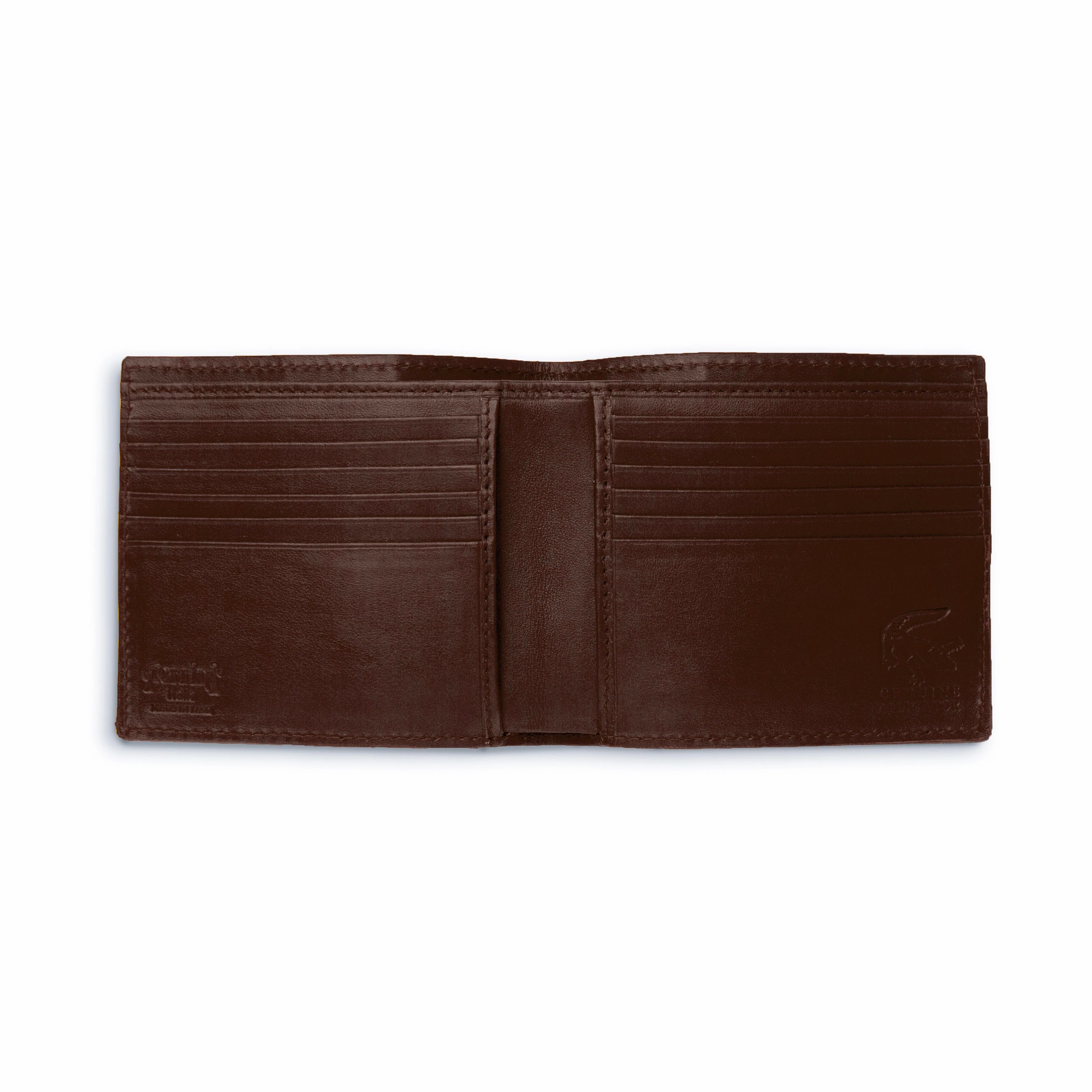 Mens Alligator Hipster Wallet in Brown