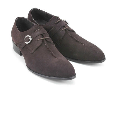 Mens Zota Suede Strap Loafer in Brown 1 HX718-302-BRW-8  - from alligatorwarehouse.com