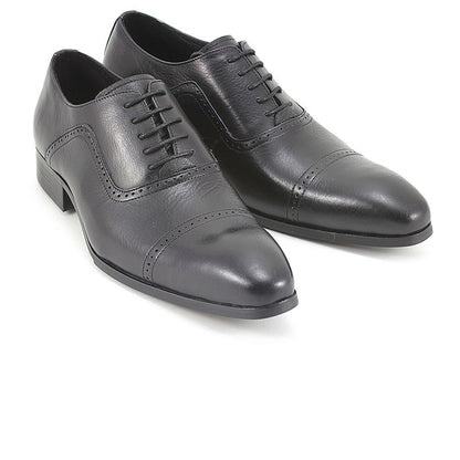 Mens Zota Leather Dress Shoe Oxoford Lace Up in Black
