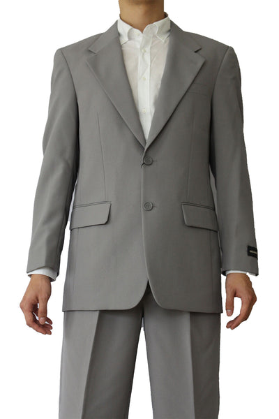 Mens 2 Button Polyester Fashion Suit in Grey 1 702P-Grey-38R  - from alligatorwarehouse.com