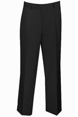 Mens Modern Fit Flat Front Dress Slacks in Black