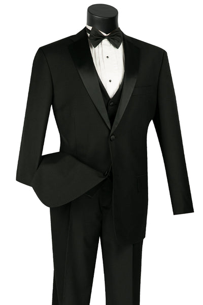 Mens Vested 2 Button Classic Tuxedo in Black 1 4TV-1_BLACK_36S  - from alligatorwarehouse.com