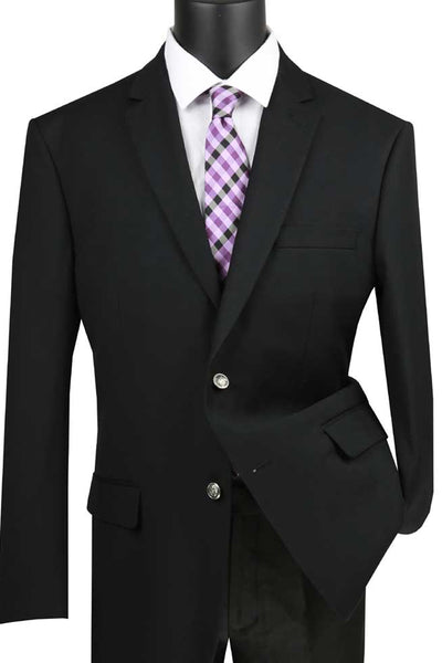 Mens Classic Wool Feel Blazer Sports Coat in Black 1   - from alligatorwarehouse.com