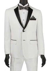 Mens Ultra Slim Fit Tuxedo in White