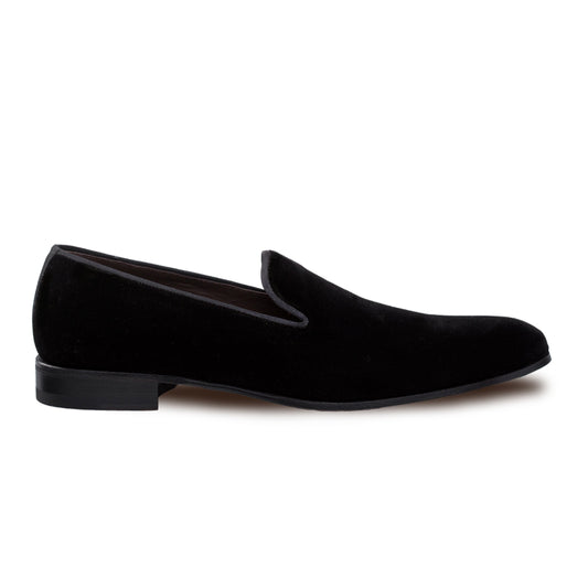 Mens Mezlan Lublin Velvet Tuxedo Loafers in Black - LAST CALL 9,9.5,10.5,11,12