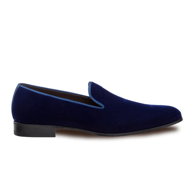 Mens Mezlan Lublin Velvet Tuxedo Loafers Dress Shoe in Navy - Last Call Size 9,9.5,10,10.5,13 1   - from alligatorwarehouse.com