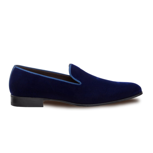 Mens Mezlan Lublin Velvet Tuxedo Loafers in Navy - Last Call Size 9,9.5,10,10.5,13