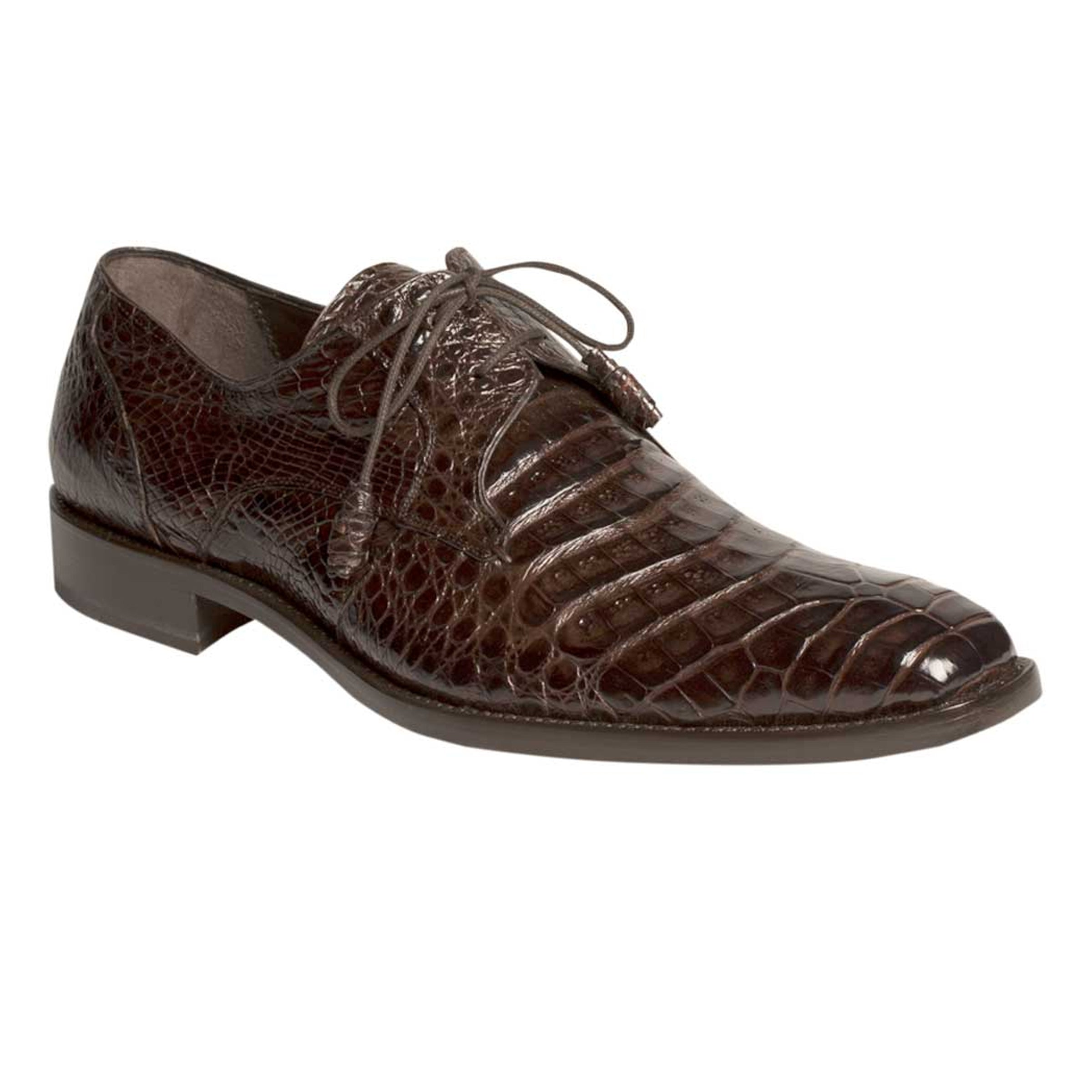 Mens Mezlan Anderson Caiman Crocodile Dress Shoe in Burgundy