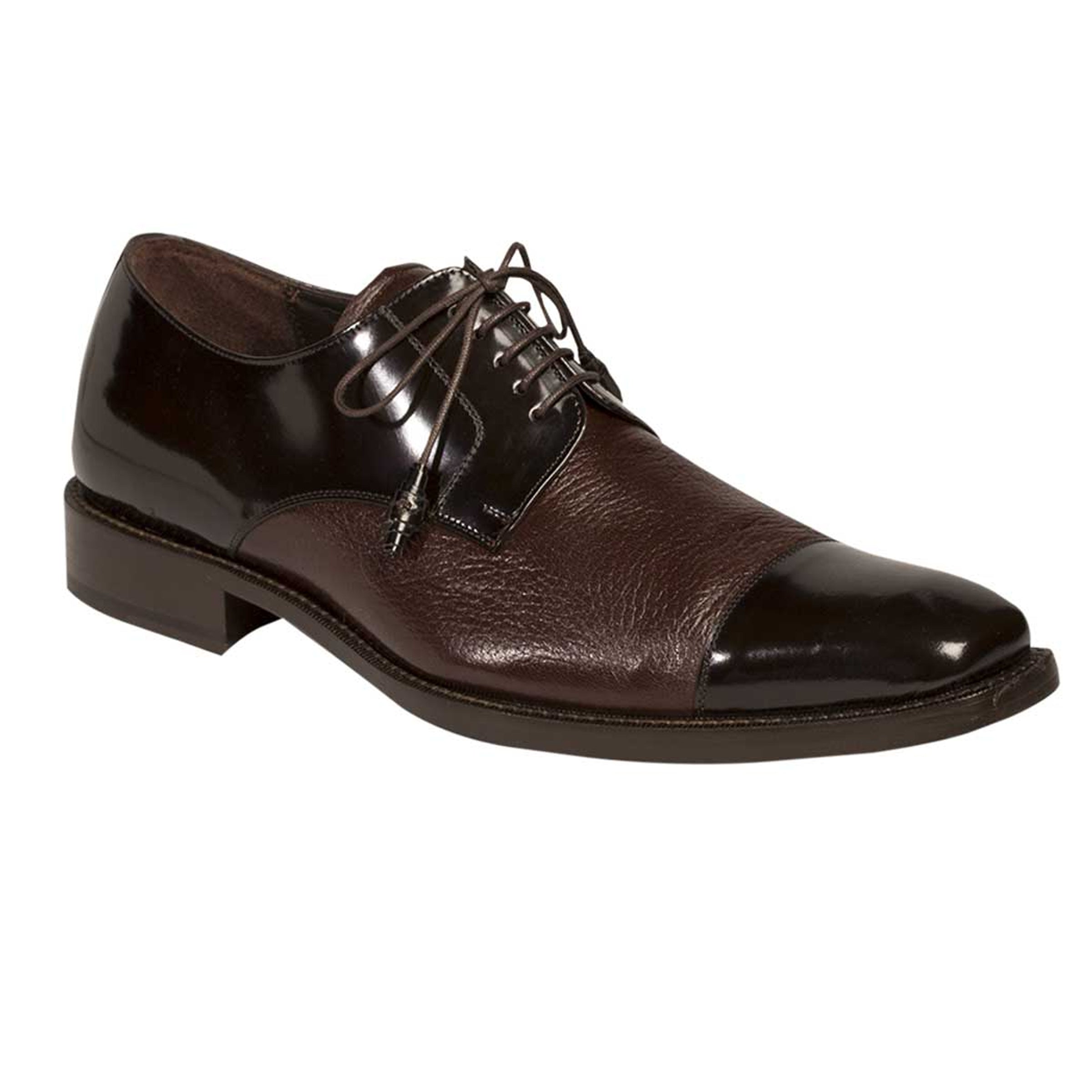 Mens Mezlan Soka Classic Cap Toe Dress Shoe in Burgundy