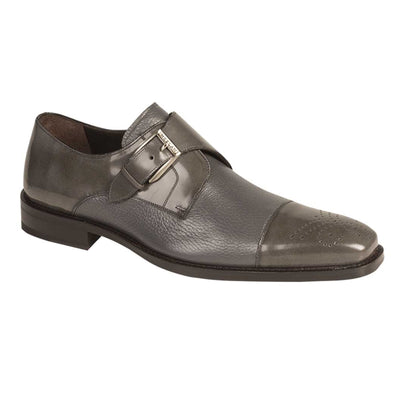 Mens Mezlan Phoenix Monk Strap Deerskin Cap Toe Dress Shoe in Black - LAST CALL 14 6   - from alligatorwarehouse.com