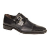 Mens Mezlan Phoenix Monk Strap Deerskin Cap Toe Dress Shoe in Black - LAST CALL 14 4   - from alligatorwarehouse.com