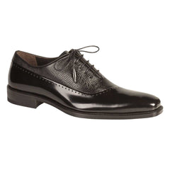 Mens Mezlan Postdam Calfskin Oxford Dress Shoe in Black