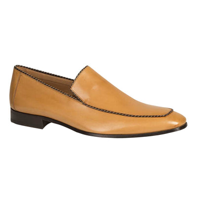 Mens Mezlan Brandt Calfskin Loafer Dress Shoe in Cognac 5   - from alligatorwarehouse.com
