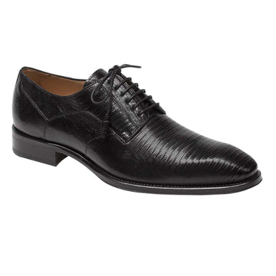 Mens Mezlan Pegaso Lizard Dress Shoe in Black 1   - from alligatorwarehouse.com