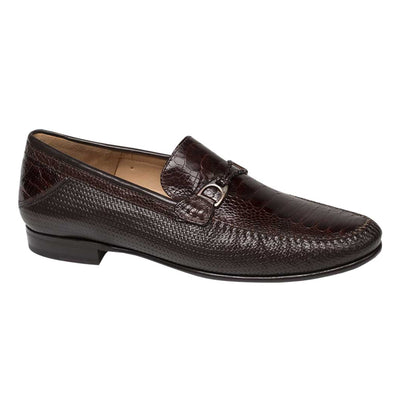 Mens Mezlan Vesta Ostrich Paw Dress Shoe Loafer in Black - LAST CALL 11 4   - from alligatorwarehouse.com