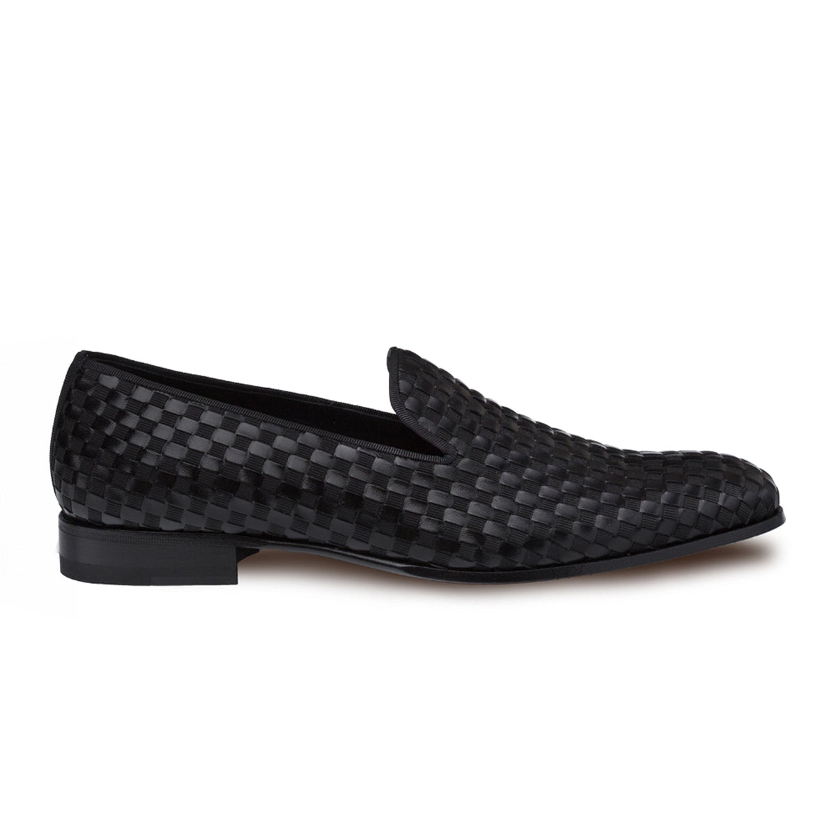 Mens Mezlan Caba Woven Calf Slip on Loafer in Black - LAST CALL 10.5