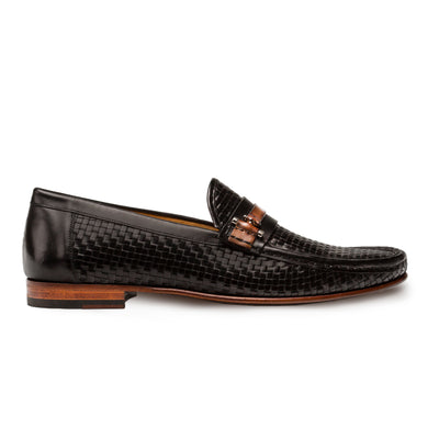 Mens Mezlan Banderas Woven Calfskin Loafer Dress Shoe in Brown 5   - from alligatorwarehouse.com