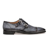 Mens Mezlan Argentum Lizard Double Monk Strap in Cognac 5   - from alligatorwarehouse.com