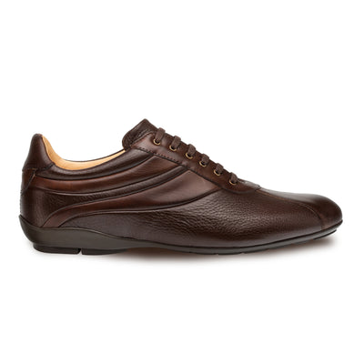 Mens Mezlan Luka Calf & Deerskin Sneaker in Brown 1   - from alligatorwarehouse.com