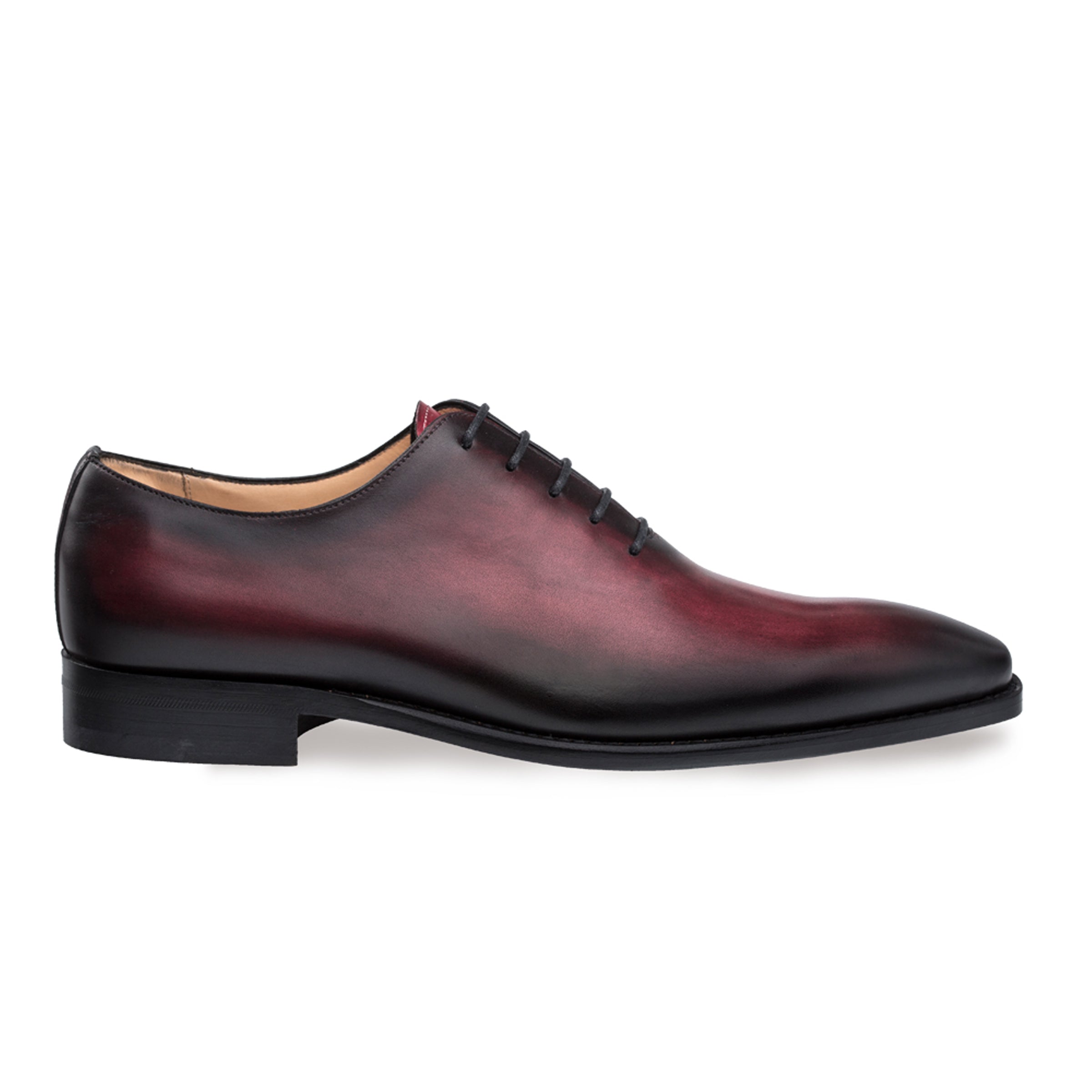 Mens Mezlan Pamplona Calfskin Plain Toe Dress Shoe in Black