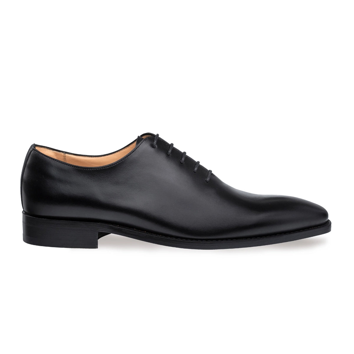 Mens Mezlan Pamplona Calfskin Plain Toe Dress Shoe in Black