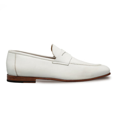 Mens Mezlan Pompei Penny Loafer Dress Shoe in Bone - LAST CALL 10.5 1   - from alligatorwarehouse.com