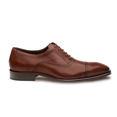 Mens Mezlan Remy Classic Calfskin Cap Toe Dress Shoe in Cognac 1   - from alligatorwarehouse.com