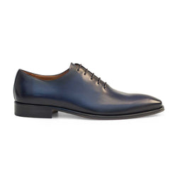 Mens Mezlan Plain Toe Calfskin Dress Shoe in Cognac