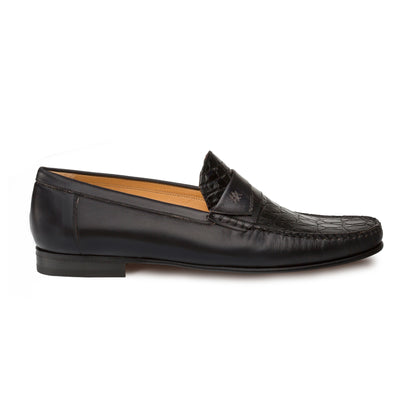 Mens Mezlan Sica Crocodile & Calfskin Loafer Dress Shoe in Brown 5   - from alligatorwarehouse.com